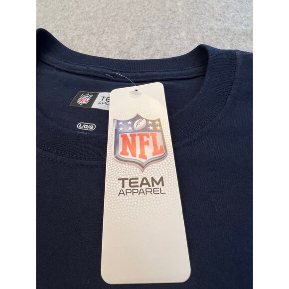 NFL Team Apparel New England Patriots T-Shirt Men's Large Blue Football Tee NWT - Picture 3 of 11